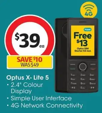 Coles Optus X-Lite 5 offer