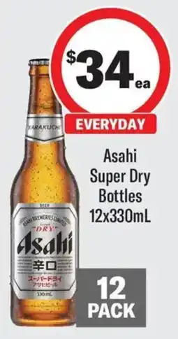 Coles Asahi Super Dry Bottles offer