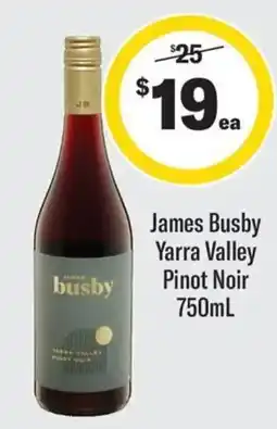 Coles James Busby Yarra Valley Pinot Noir offer