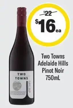 Coles Two Towns Adelaide Hills Pinot Noir offer