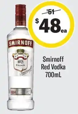 Coles Smirnoff Red Vodka offer