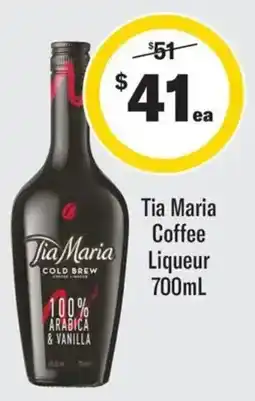 Coles Tia Maria Coffee Liqueur offer