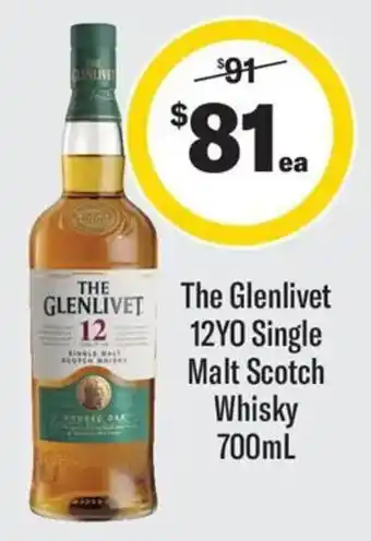 Coles The Glenlivet 12YO Single Malt Scotch Whisky offer