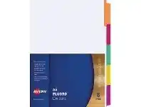Avery Fluoro Mylar Dividers 1-5 Tab