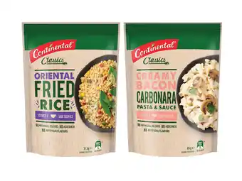 Foodland Continental pasta & sauce 85-105g or rice 115-120g offer