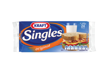 Kraft cheese singles 432g