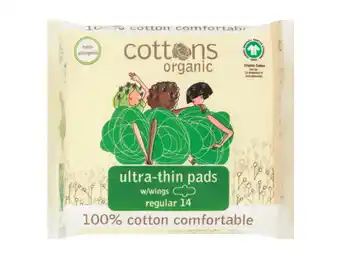 Foodland Cottons ultra thin pads 12-14s or tampons 16 pack offer