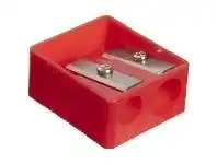 Officeworks Studymate Plastic Wedge 2 Hole Sharpener Red offer