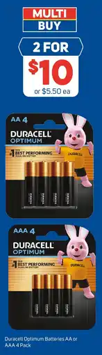 Foodland Duracell Optimum Batteries AA or AAA offer