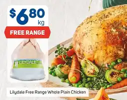 Foodland Lilydale Free Range Whole Plain Chicken offer