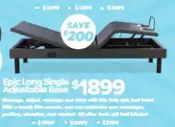 ComfortStyle Furniture & Bedding Epic Long Single Adjustable Base offer