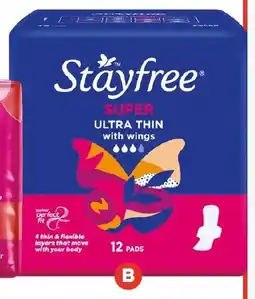 Foodland Stayfree Ultra Thin Pads with Wings offer