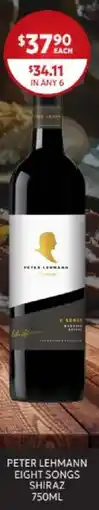 Harry Brown Peter lehmann eight songs shiraz offer