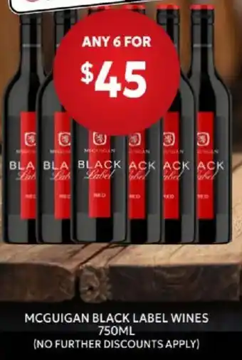 Mcguigan black label wines