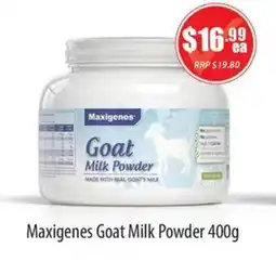 Healthy Life Maxigenes Goat Milk Powder offer