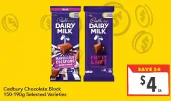 Supa Valu Cadbury Chocolate Block offer