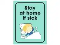 Officeworks Durus Stay At Home If You&#039;re Sick Wall Sign 225 x 300mm offer