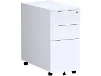 Officeworks Stilford Pro Slim Filing Pedestal AFRDI White offer