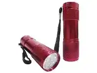 Officeworks Mini LED Metallic Torch Red offer