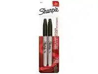 Officeworks Sharpie Fine Permanent Markers Black 2 Pack offer