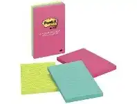 Officeworks Post-it Lined Notes Capetown 101 x 152 mm 3 Pack offer