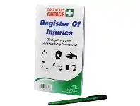 Officeworks First Aiders Choice Register of Injuries with Pencil offer