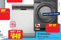 The Good Guys Westinghouse 9kg Heat Pump Dryer offer