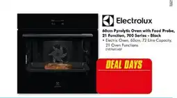 The Good Guys Electrolux 60cm Pyrolytic Oven with Food Probe, 21 Function, 700 Series - Black offer