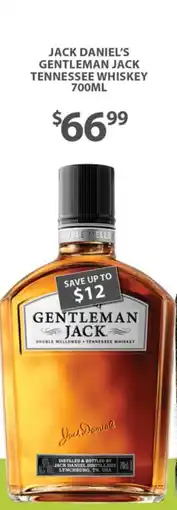 Sense of Taste Jack Daniel's Gentleman Jack Tennessee Whiskey offer