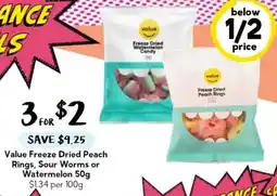 Drakes Value Freeze Dried Peach Rings offer