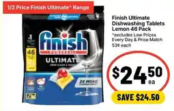 Ritchies Finish Ultimate Dishwashing Tablets Lemon offer
