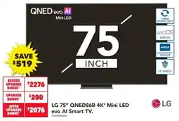 Harvey Norman LG 75" QNED86B 4K" Mini LED evo AI Smart TV. offer