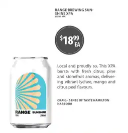 Sense of Taste Range Brewing Sunshine XPA offer