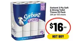 Ritchies Sorbent 3 Ply Soft & Strong Toilet Tissue offer