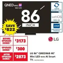 Harvey Norman LG 86" QNED86B 4K" Mini LED evo AI Smart TV offer