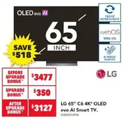 Harvey Norman LG 65" C6 4K OLED evo AI Smart TV offer