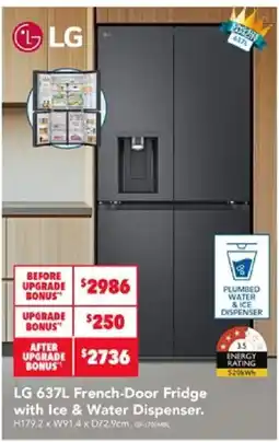Harvey Norman LG 637L French-Door Fridge with Ice & Water Dispenser offer