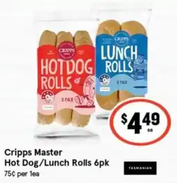 IGA Cripps Master Hot Dog/Lunch Rolls offer
