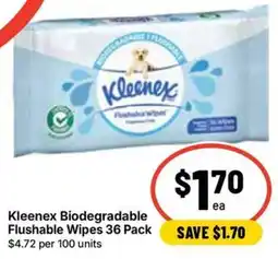 Ritchies Kleenex Biodegradable Flushable Wipes offer