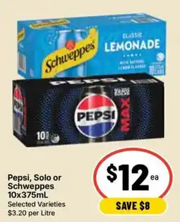 Ritchies Pepsi, Solo or Schweppes offer
