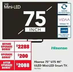 Harvey Norman Hisense 75" U7S 4K ULED Mini-LED Smart TV offer