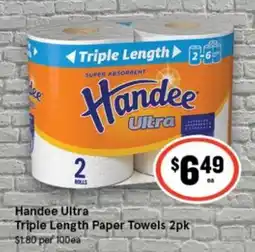 IGA Handee Ultra Triple Length Paper Towels offer