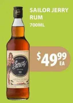 Sense of Taste Sailor Jerry Rum offer