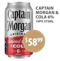 Sense of Taste Captain Morgan Spiced Cola offer