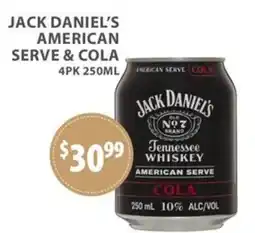 Sense of Taste Jack Daniel's American Serve & Cola offer