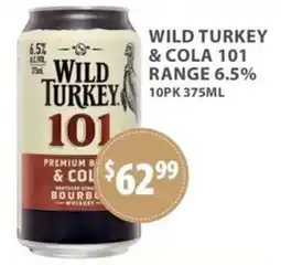 Sense of Taste Wild Turkey 101 Premium Bourbon & Cola offer