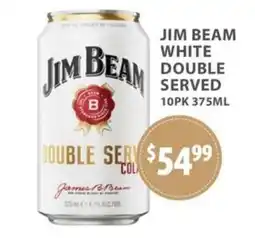 Sense of Taste Jim Beam White Double Served offer