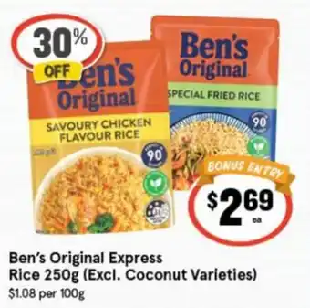 IGA Ben's Original Express Rice offer