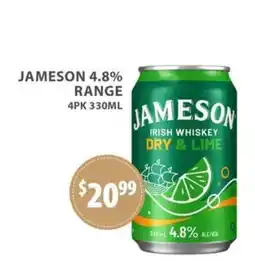 Sense of Taste Jameson Irish Whiskey Dry & Lime offer
