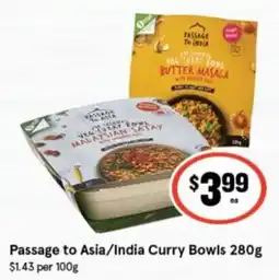 IGA Passage to Asia/India Curry Bowls offer